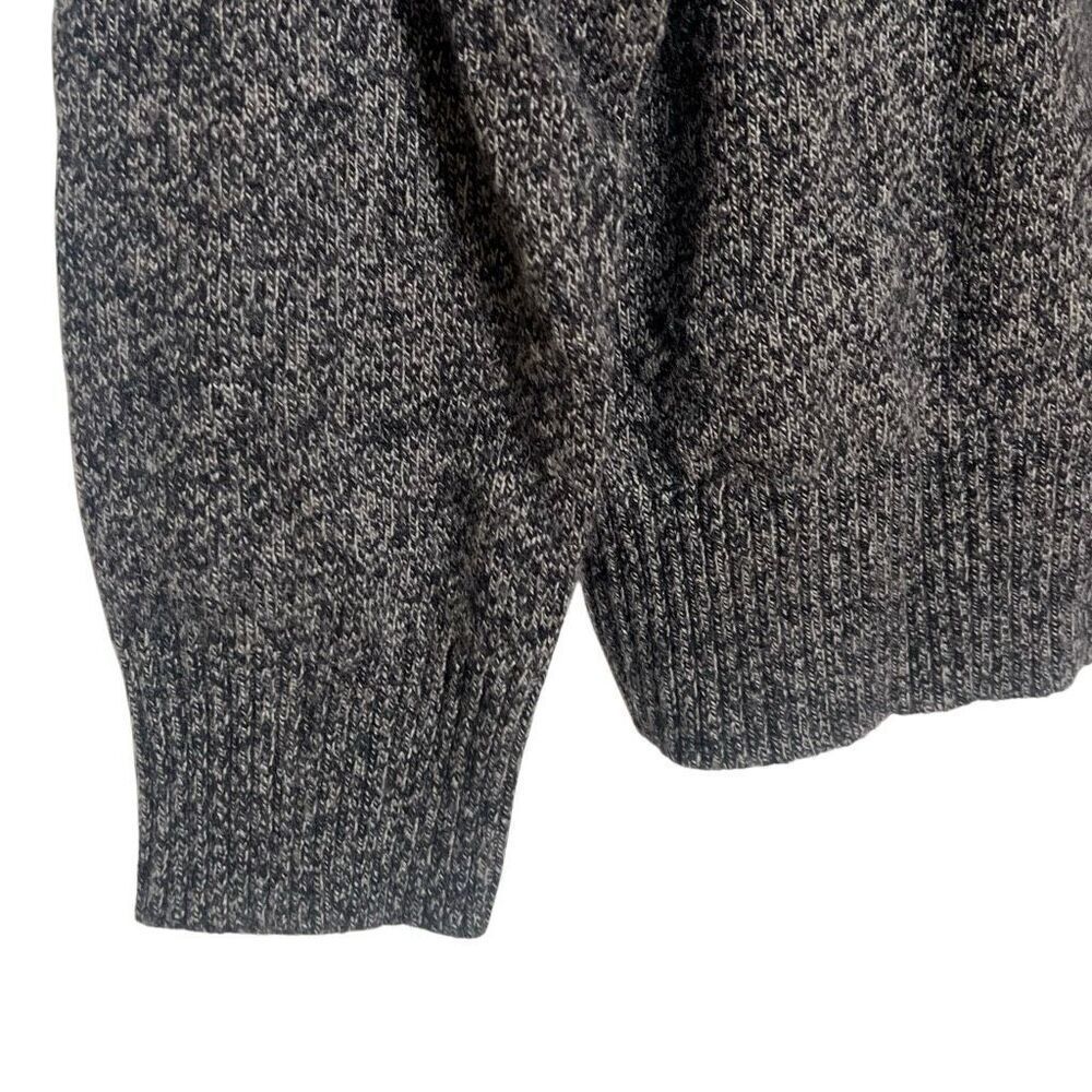J. Crew Lambswool Blend Marled Crewneck Pullover Sweater Charcoal Gray Sz Large - Picture 5 of 8